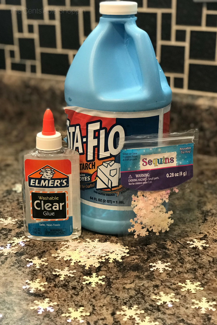Homemade Winter Snowflake Slime – The CentsAble Shoppin